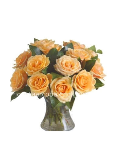 Bouquet di rose arancio