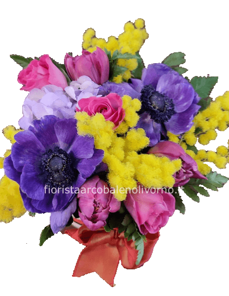 flowerbox con mimosa